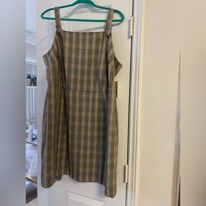 Plaid jumper dress